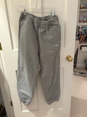 UNISEX Stussy Gray Fleece Joggers